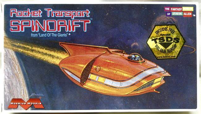 Moebius Rocket Transport Spindrift - From Land Of The Giants - With Full Color Interior, 168 plastic model kit